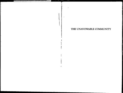 The Unavowable Community