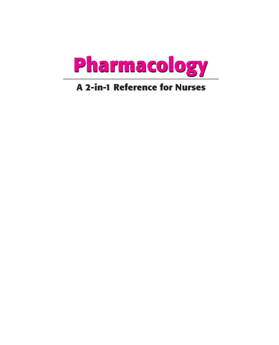 Pharmacology : a 2-in-1 reference for nurses
