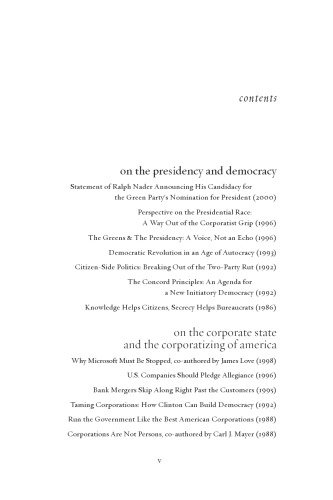 The Ralph Nader Reader