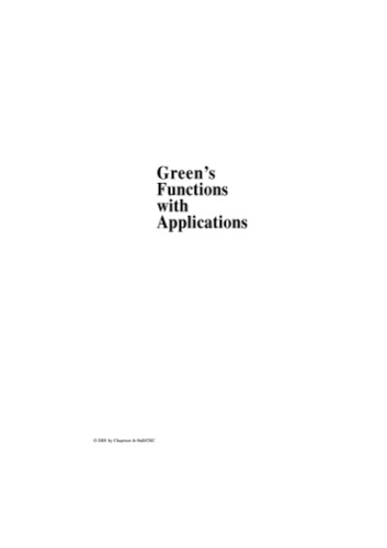 Green's functions with applications