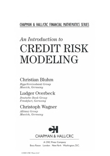 An Introduction to Credit Risk Modeling