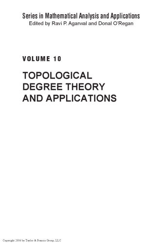 Topological degree theory and applications