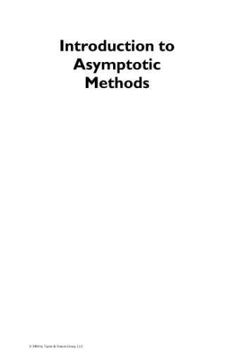 Introduction to asymptotic methods