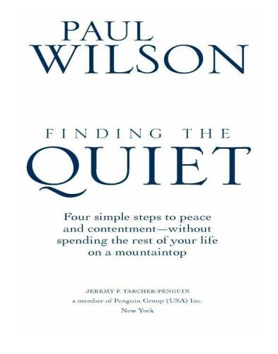 Finding the Quiet