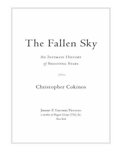 The Fallen Sky: An Intimate History of Shooting Stars