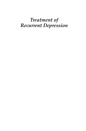 Treatment of Recurrent Depression