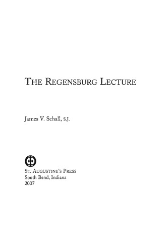 The Regensburg Lecture