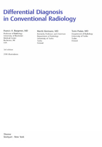Differential Diagnosis in Conventional Radiology (THIEME)