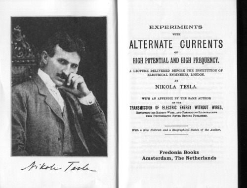 Experiments with Alternate Currents of High Potential and High Frequency