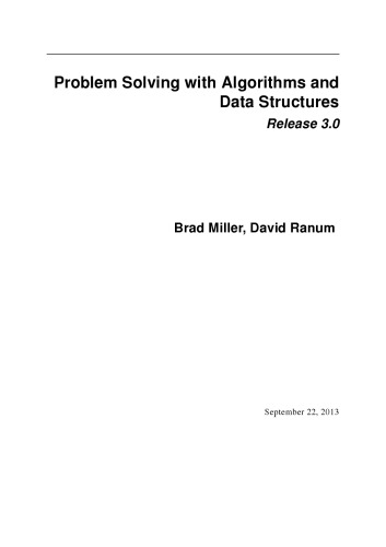 Problem Solving with Algorithms and Data Structures Using Python