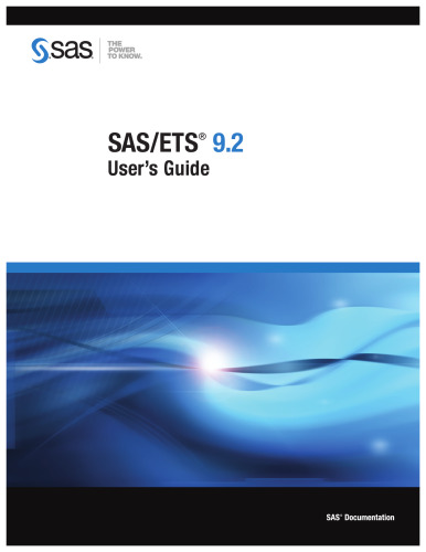 SAS/ETS 9.2 User's Guide