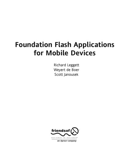 Foundation - Flash Applications for Mobile Devices