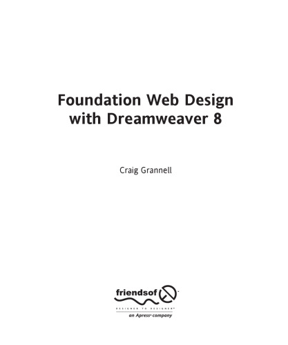 Foundation Web Design with Dreamweaver 8