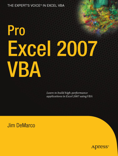 Pro Excel 2007 VBA (Pro)
