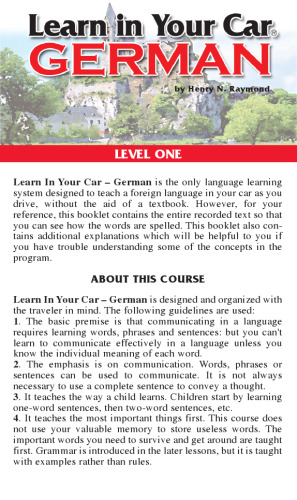 German (Level 1)