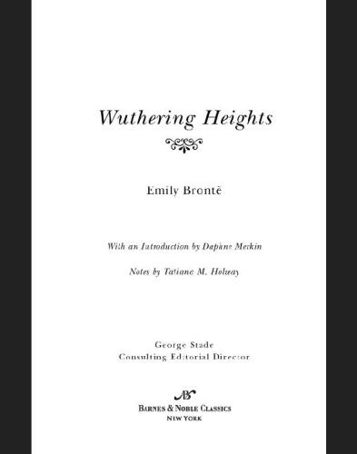Wuthering Heights (Barnes & Noble Classics)