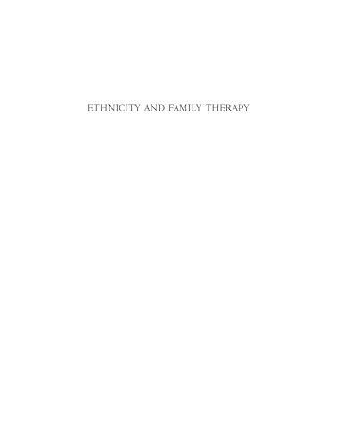 Ethnicity and Family Therapy, Third Edition