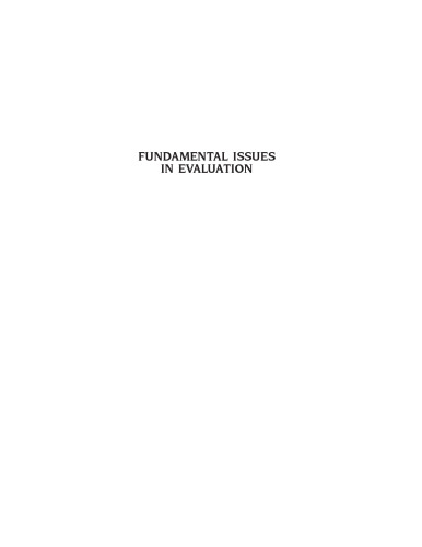 Fundamental Issues in Evaluation