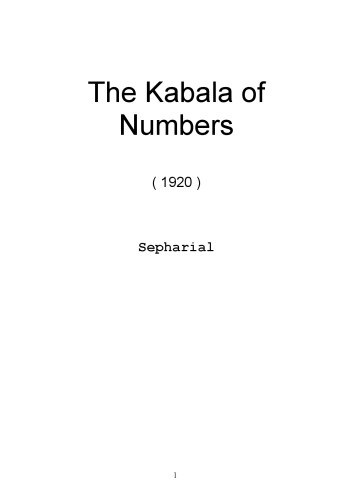 The Kabala of Numbers