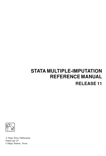 Stata Multiple-Imputation Reference Manual: Release 11