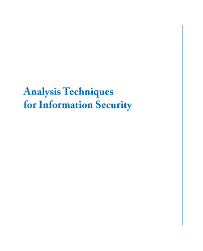Analysis Techniques for Information Security