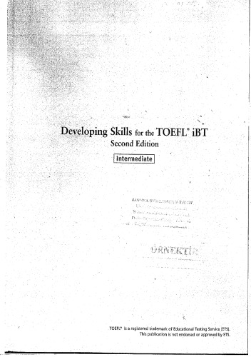 Developing Skills for the TOEFL iBT, 2nd Edition Intermediate Combined Book