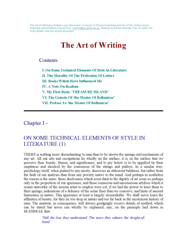 The Art of Writing