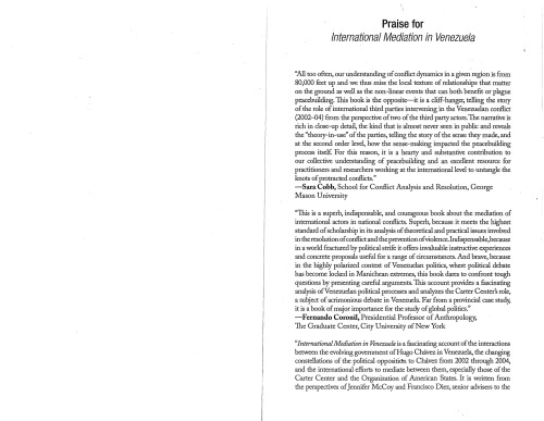 International Mediation in Venezuela