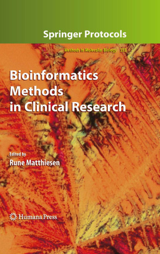 Bioinformatics methods in clinical research