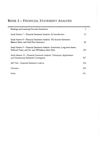 Schweser Study Notes 2008 Level 1 Book3: Financial Statement Analysis
