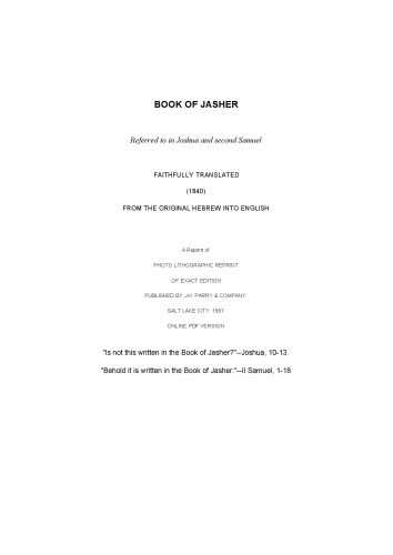 The Book of Jasher