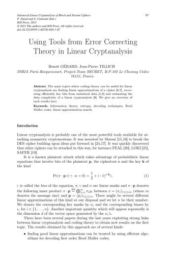 Advanced Linear Cryptanalysis of Block and Stream Ciphers