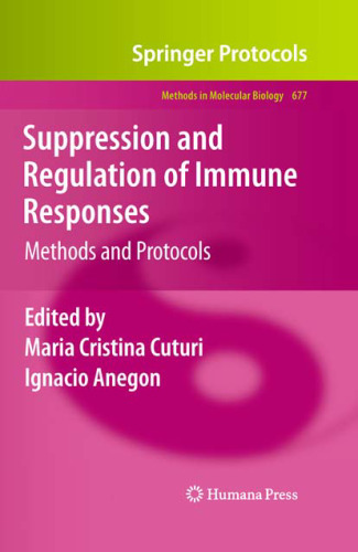 Suppression and Regulation of Immune Responses: Methods and Protocols