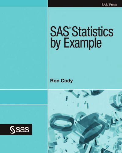 SAS Statistics by Example