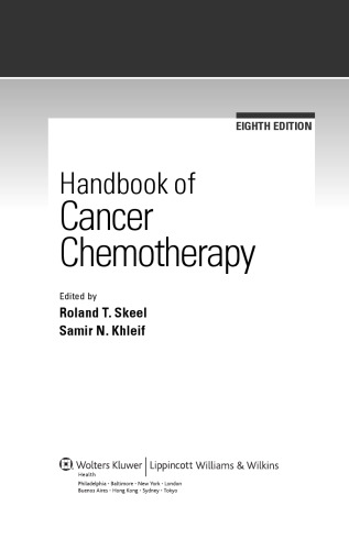 Handbook of Cancer Chemotherapy