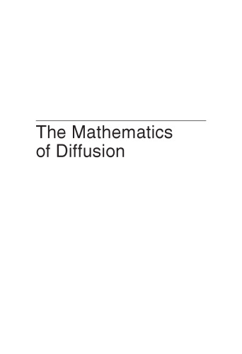 The Mathematics of Diffusion (Cbmsnsf Regional Conference Se)