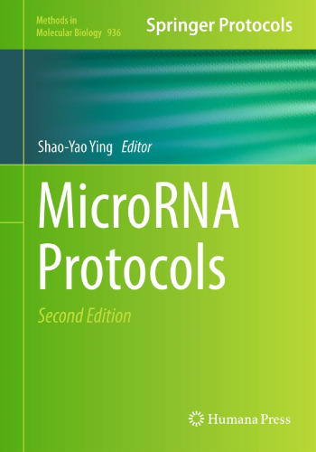 MicroRNA Protocols (Methods in Molecular Biology, 936)