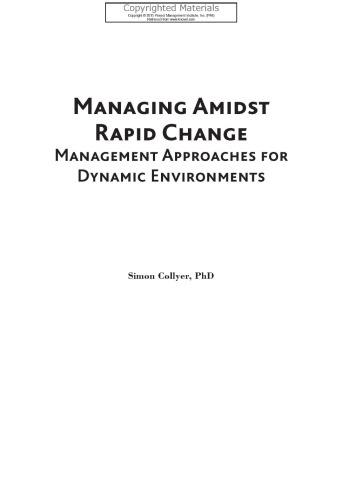 Managing amidst rapid change : management approaches for dynamic environments