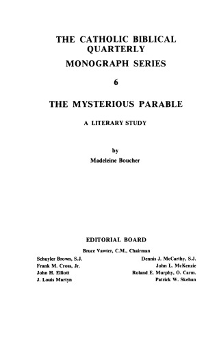 The Mysterious Parable: A Literary Study