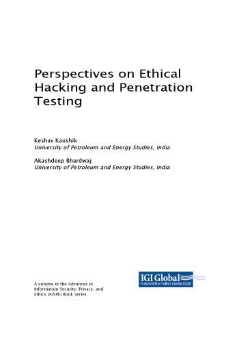 Perspectives on Ethical Hacking and Penetration Testing