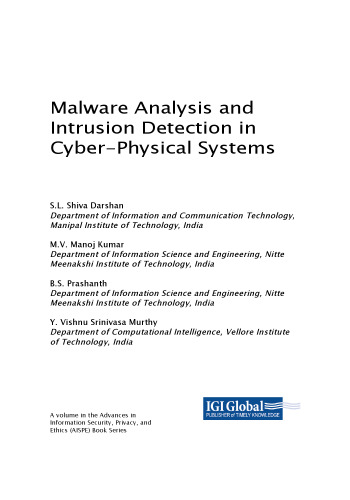 Malware Analysis and Intrusion Detection in Cyber-Physical Systems