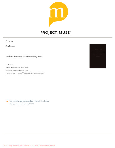 Sukun: New and Selected Poems