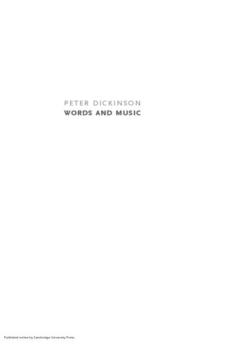 Peter Dickinson: Words and Music