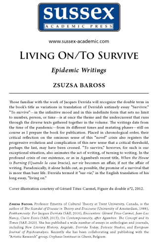 Living On / To Survive: Epidemic Writings