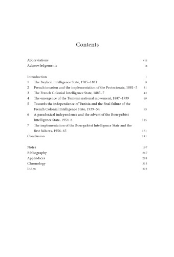 The Intelligence State in Tunisia: Security and Mukhabarat, 1881-1965