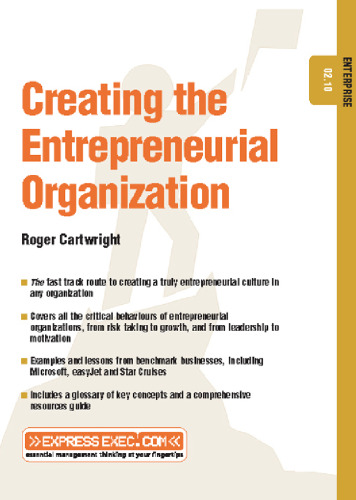 Creating the Entrepreneurial Organization (Express Exec)