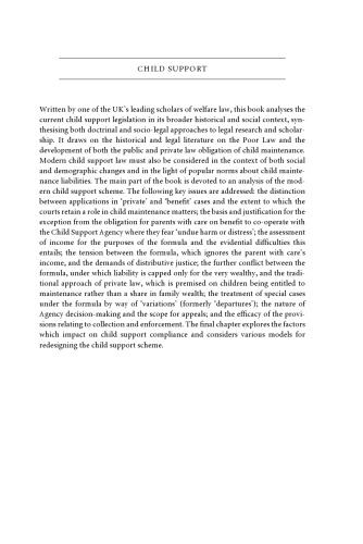 Child Support: Law And Policy