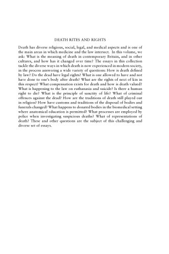 Death Rites and Rights