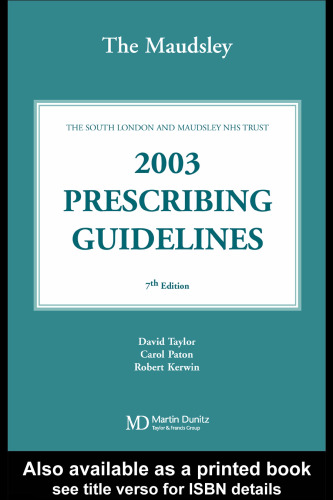 Maudesley Prescribing Guidelines