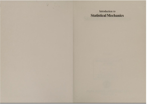 Introduction to Statistical Mechanics